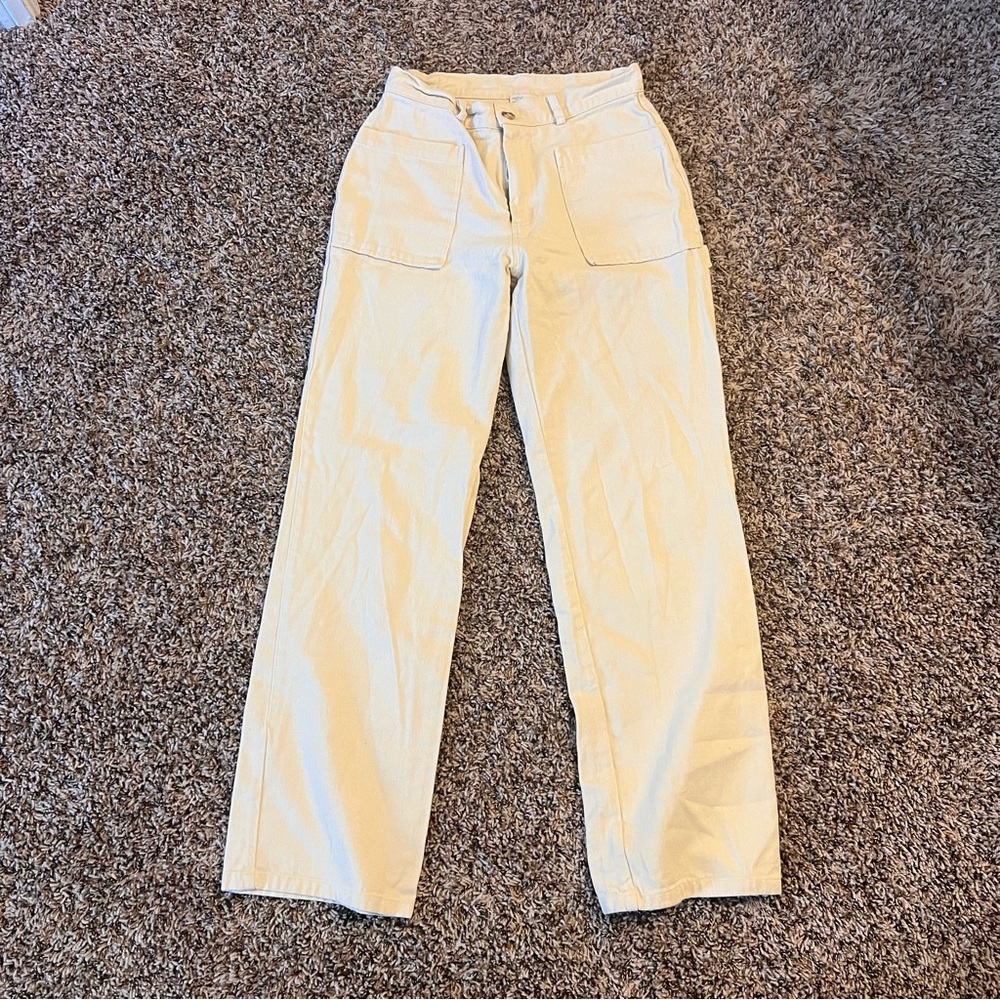 Melrose Classic Cream Straight Leg Jeans